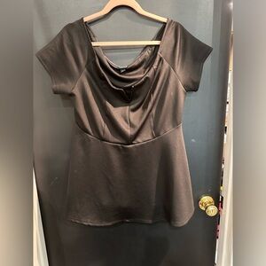Black Torrid Off the shoulder scuba peplum top